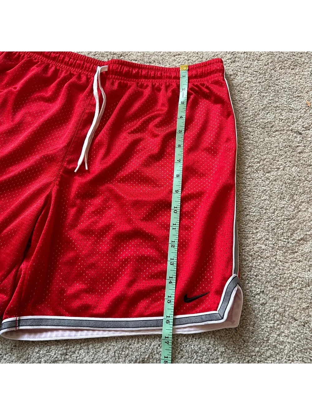 Vintage Shiny Nike Red Basketball Shorts Women's Size Large